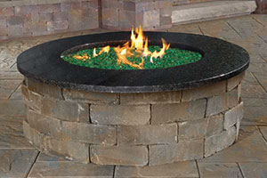 Pre-Packaged Cambridge Olde English Round Gas Fire Pit Kit