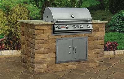 Cambridge Pre-Cut & Pre-Packaged Ledgestone Wall Grill Module Kit