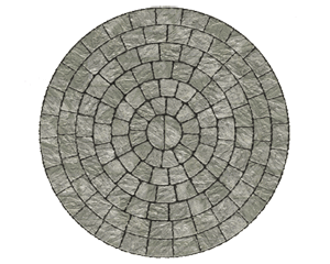 Ledgestone Circle Design Kit<br />Includes: 7 special shapes.  Makes a 10.33’ circle.<br />110 sq. ft. per cube