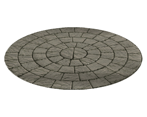 Ledgestone Circle Design Kit<br />Includes: 7 special shapes.  Makes a 10.33’ circle.<br />110 sq. ft. per cube